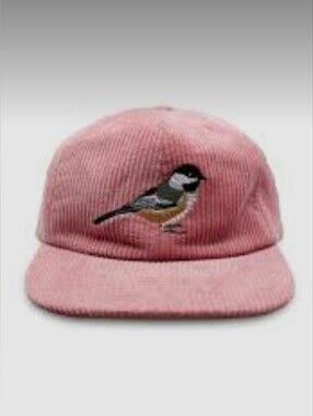 Pink Chickadee Corduroy Hat by Bird Collective OS